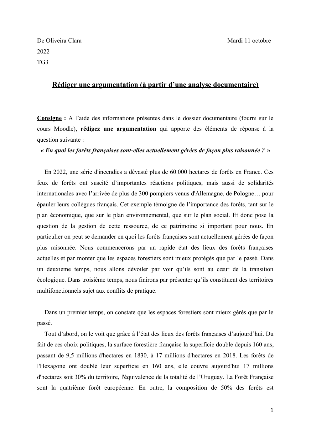 Prévisualisation du document Dissertation hggsp - forêts françaises: « En quoi les forêts françaises sont-elles actuellement gérées de façon plus raisonnée ? »
