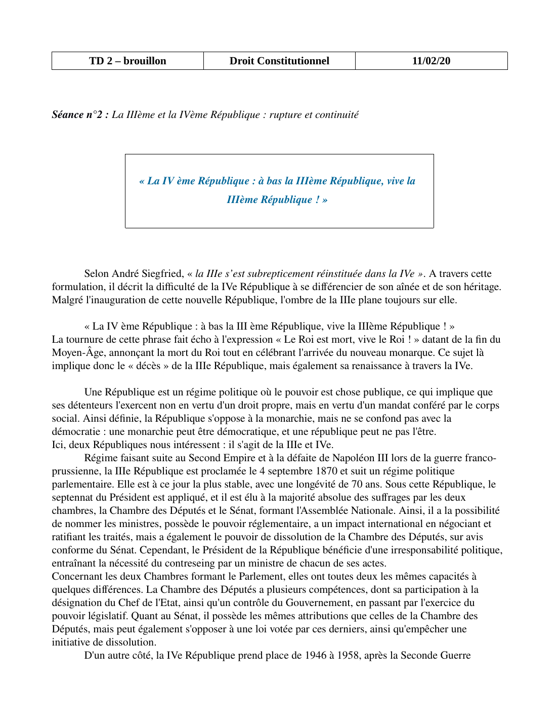 Prévisualisation du document Dissertation IVe République