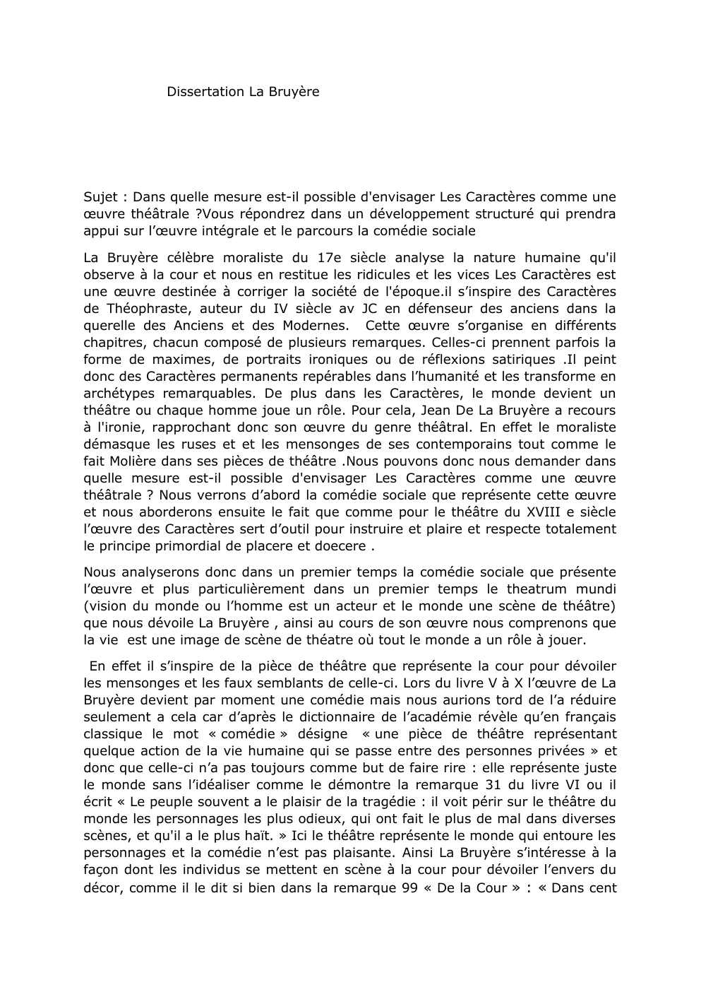 Prévisualisation du document dissertation la bruyère