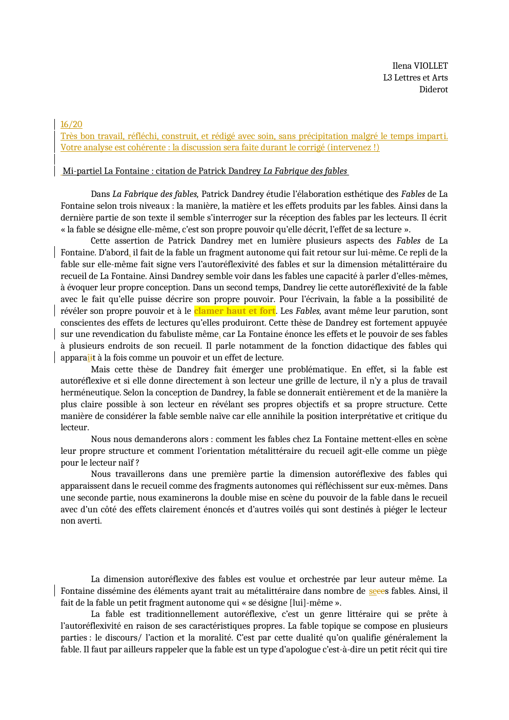Prévisualisation du document Dissertation La Fontaine Les Fables