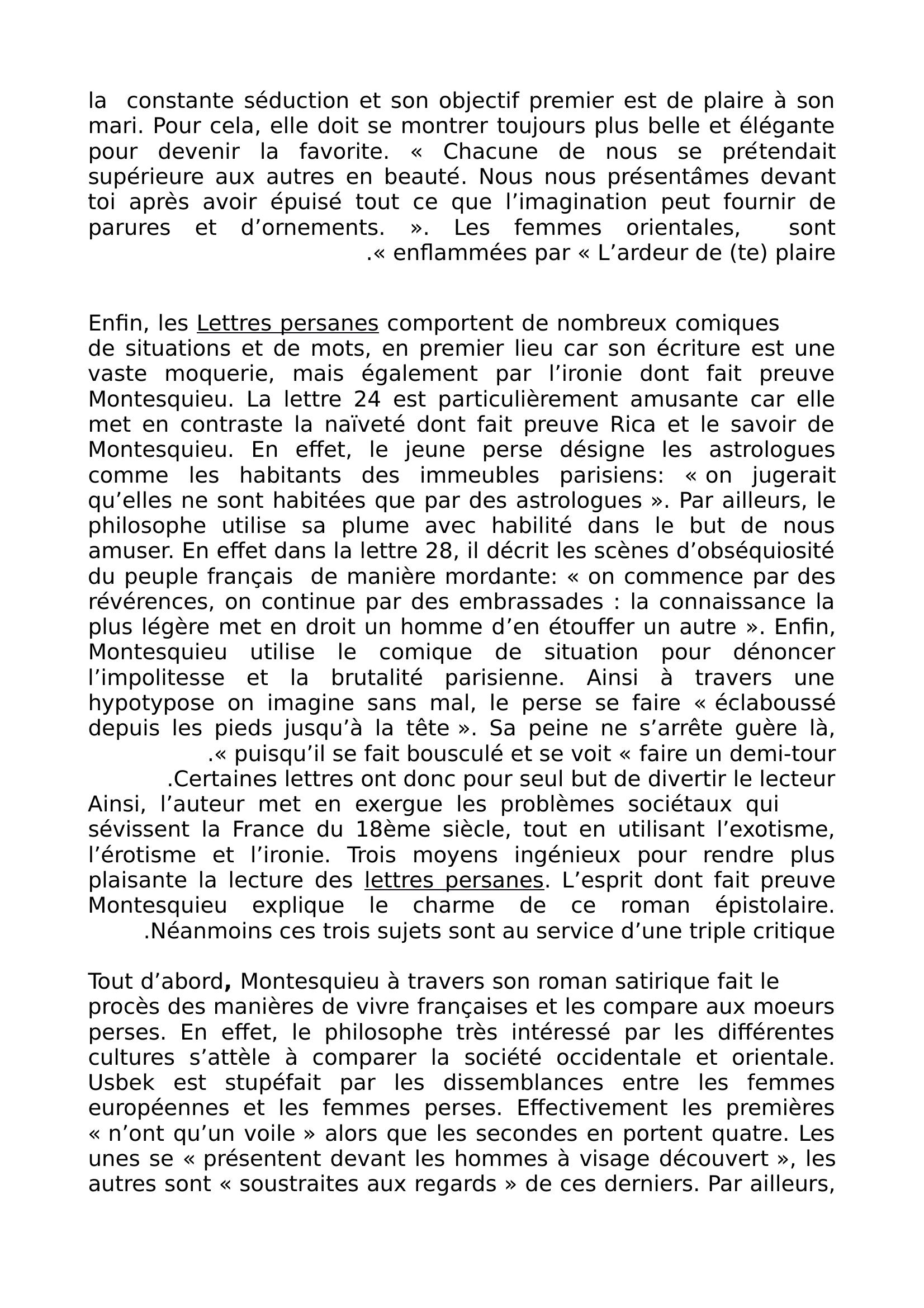 Prévisualisation du document Dissertation, Lettres persanes, Montesquieu
