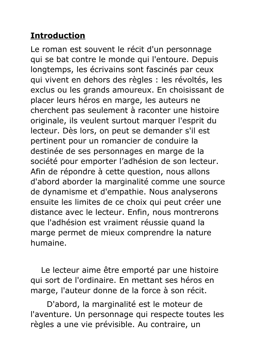 Prévisualisation du document Dissertation Manon Lescaut