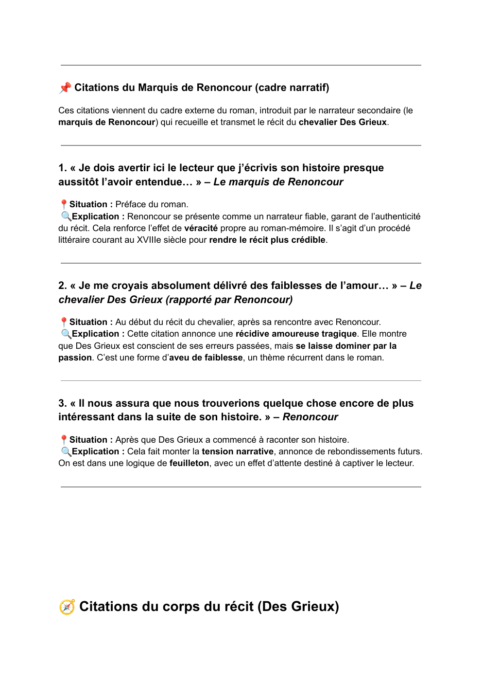 Prévisualisation du document Dissertation Manon Lescaut ( citations )