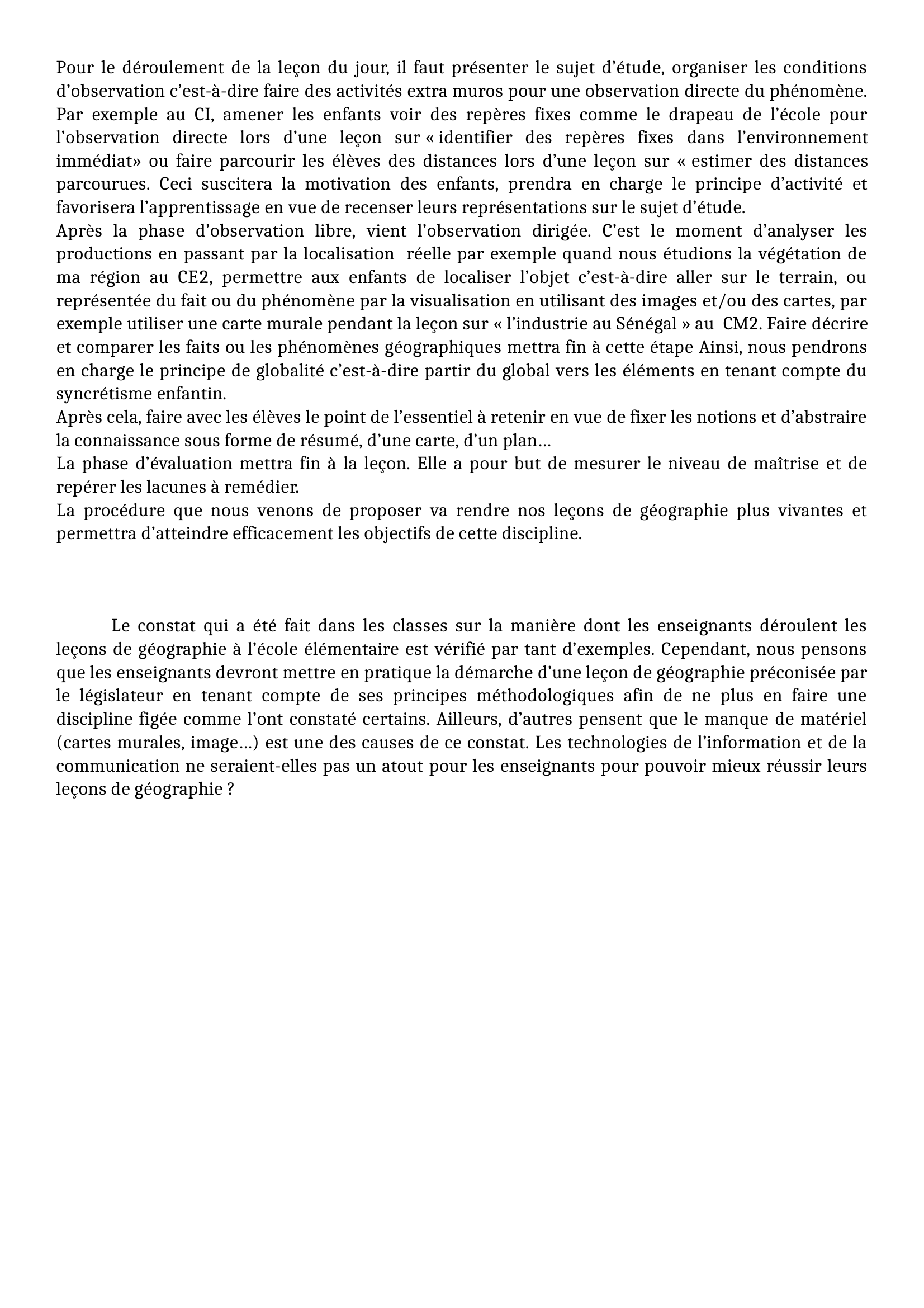 Prévisualisation du document DISSERTATION PSYCHOPEDAGOGIQUE Sujet 1 : La géographie est une discipline vivante