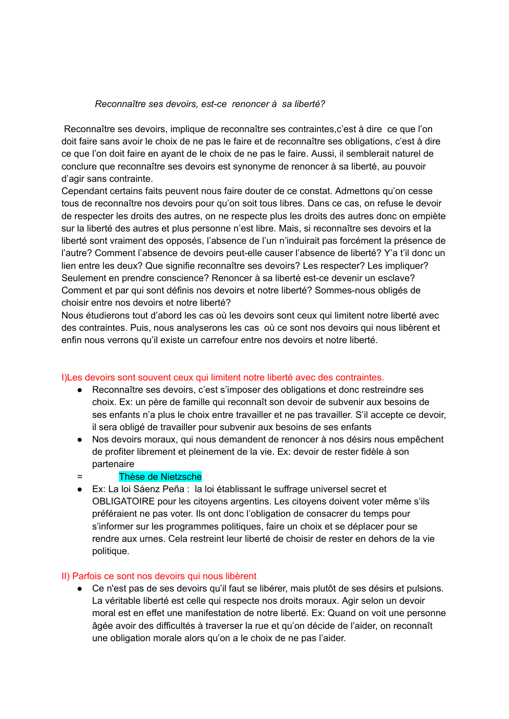 Prévisualisation du document Dissertation: Reconnaître ses devoirs, est-ce renoncer à sa liberté?