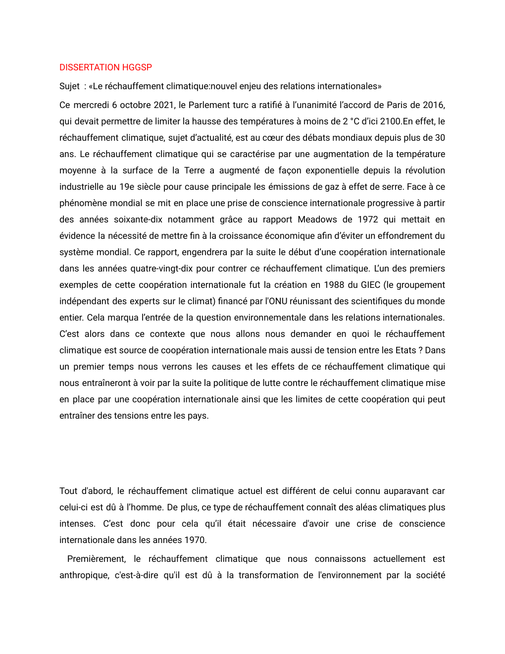 sujet de dissertation sur l'environnement pdf