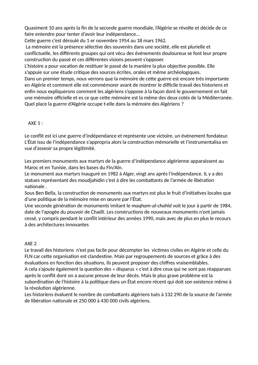 Prévisualisation du document Dissertation sur l'Algérie