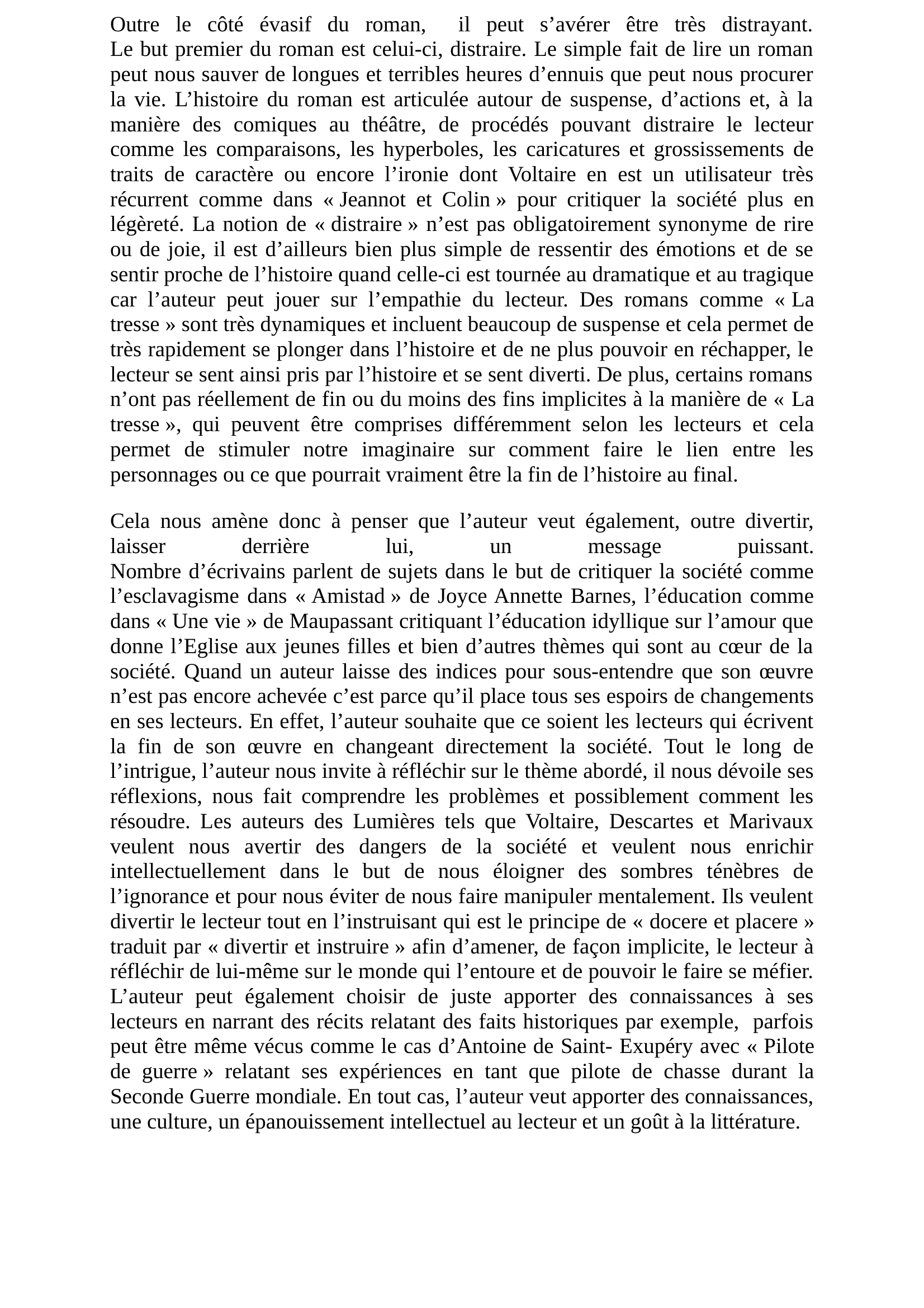 Prévisualisation du document Dissertation sur le Roman