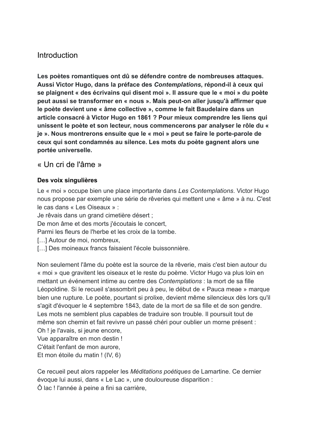 Prévisualisation du document Dissertation sur les Contemplations de Victor Hugo