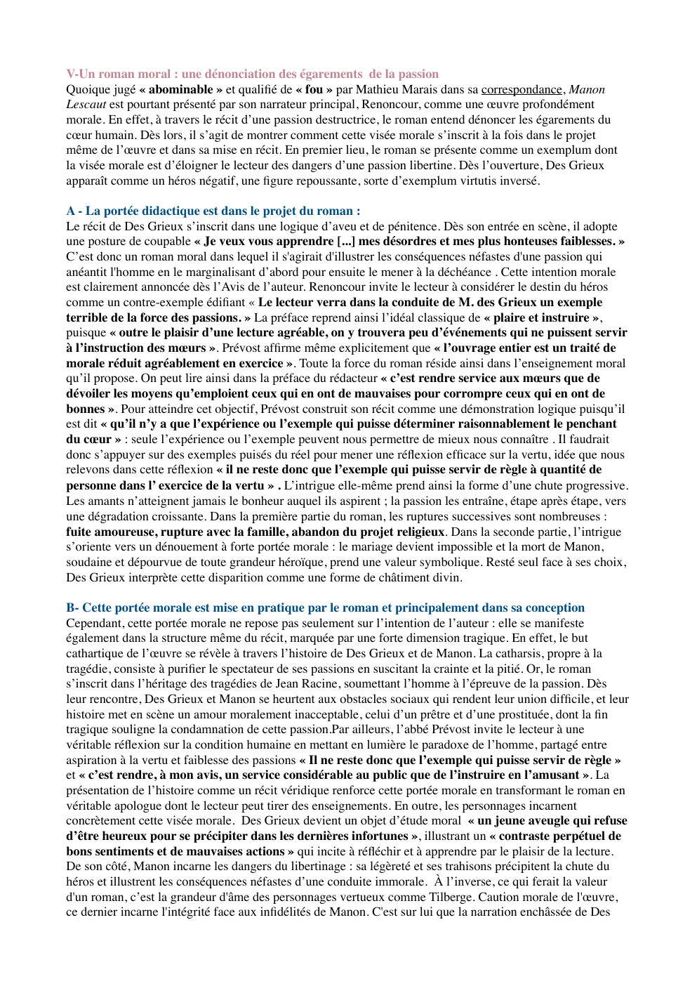 Prévisualisation du document dissertation sur Manon lescaut première