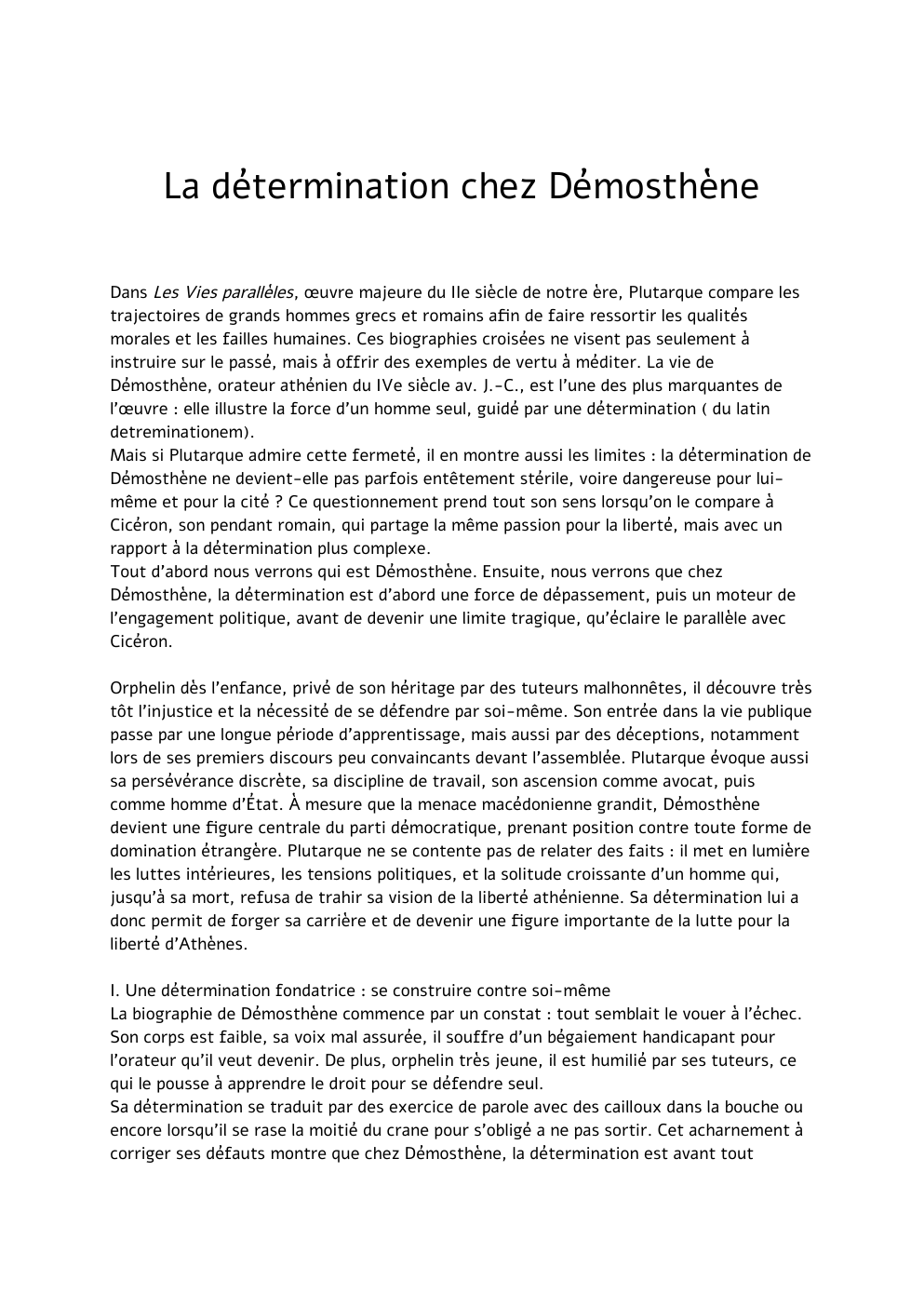 Prévisualisation du document disssertation vies parrallèles Plutarque