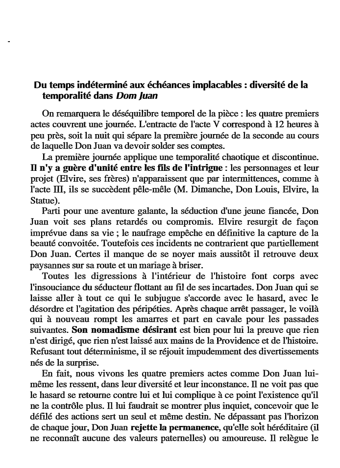 Prévisualisation du document diversité de la temporalité  dans Dom Juan de Molière