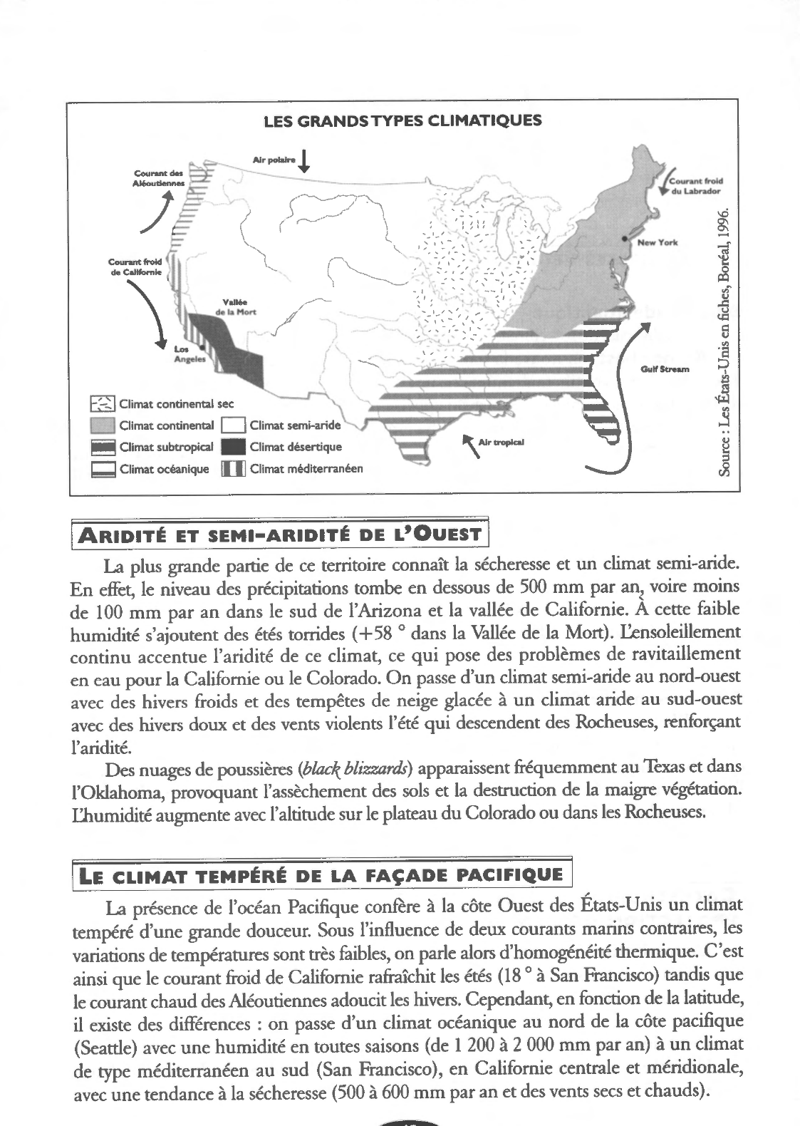 Prévisualisation du document DIVERSITÉ ET CONTRAINTES CLIMATIQUES	 DES ETATS-UNIS