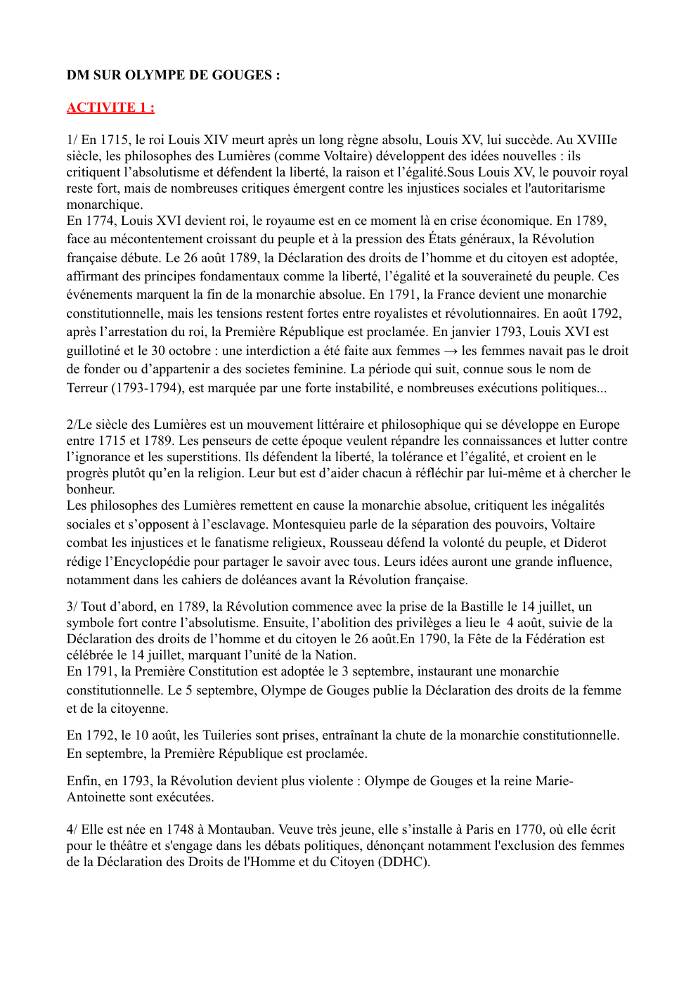 Prévisualisation Prévisualisation du document DM SUR OLYMPE DE GOUGES