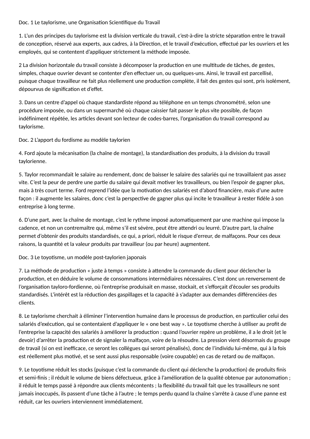 Prévisualisation du document Doc. 1 Le taylorisme, une Organisation Scientifique du Travail