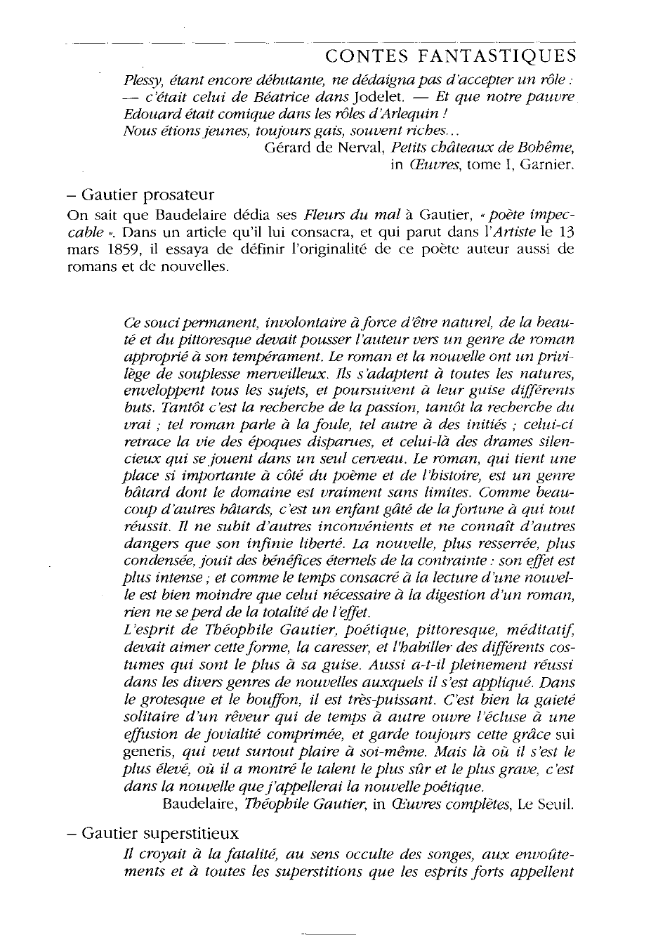 Prévisualisation du document DOCUMENTATION COMPLÉMENTAIRE - Contes Fantastiques de Théophile Gautier