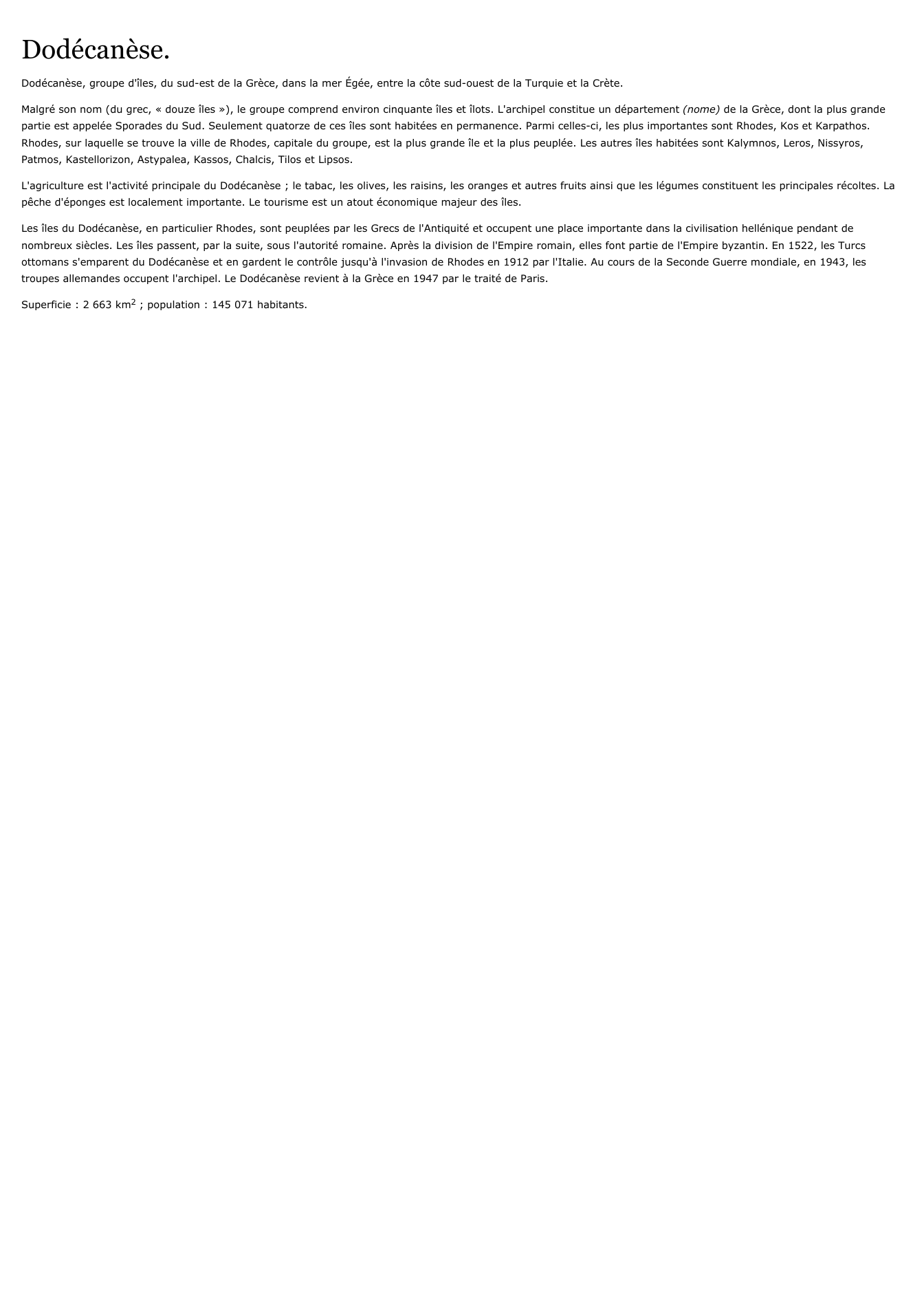 Prévisualisation du document Dodécanèse.
