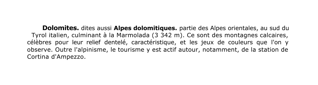 Prévisualisation du document Dolomites.