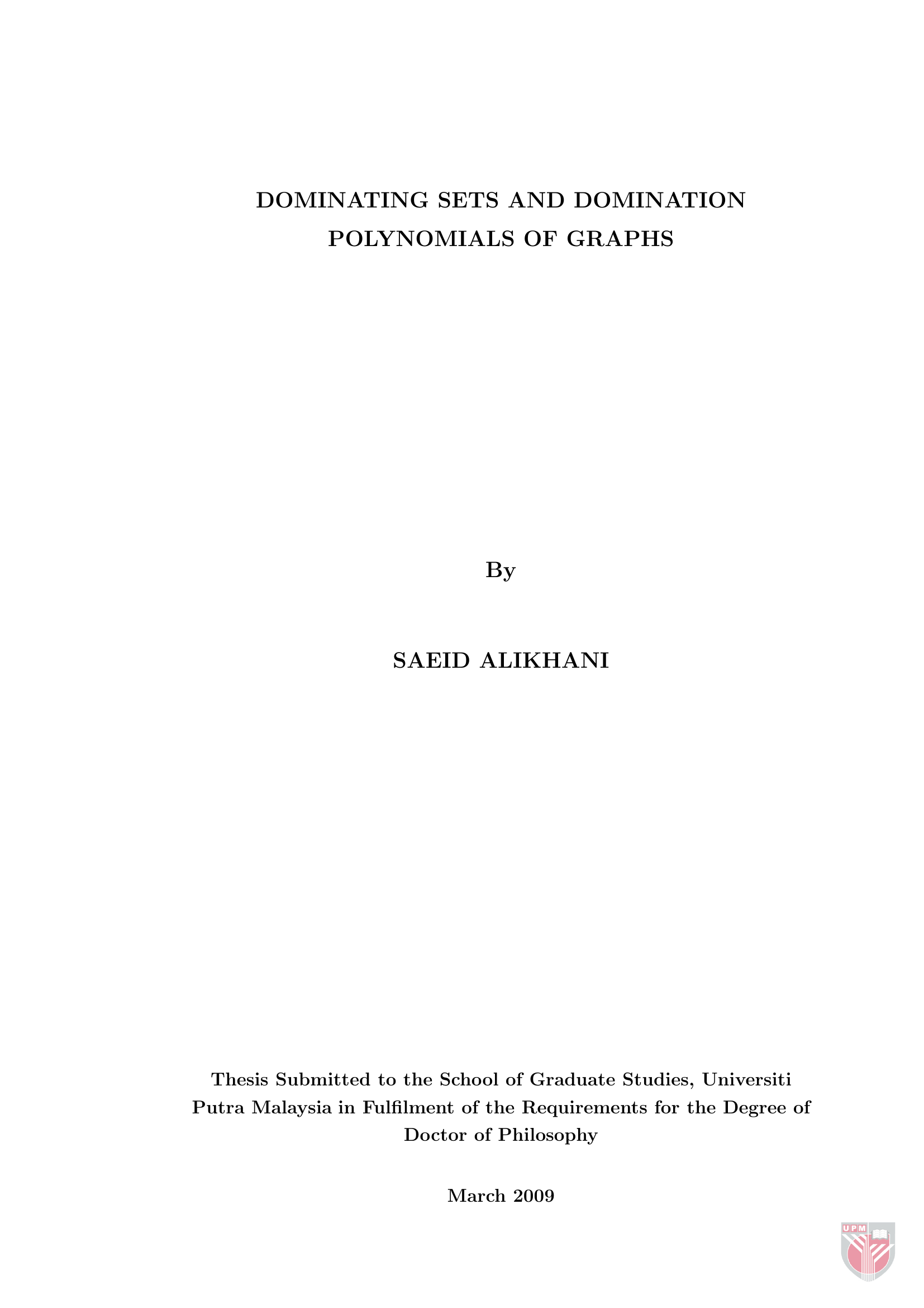 Prévisualisation du document Dominating Sets and Domination Polynomials of Graphs