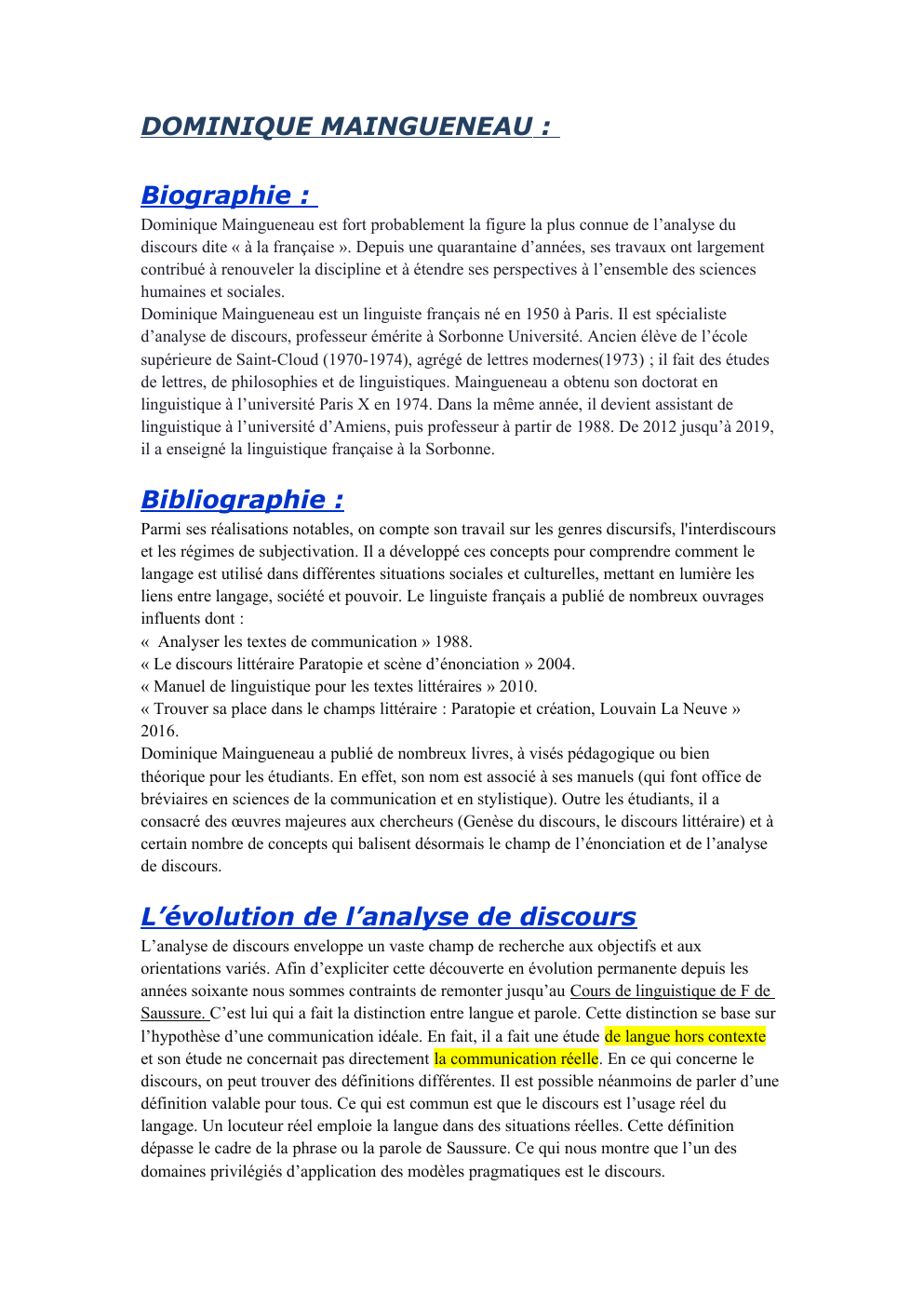 Prévisualisation du document Dominique Maingueneau