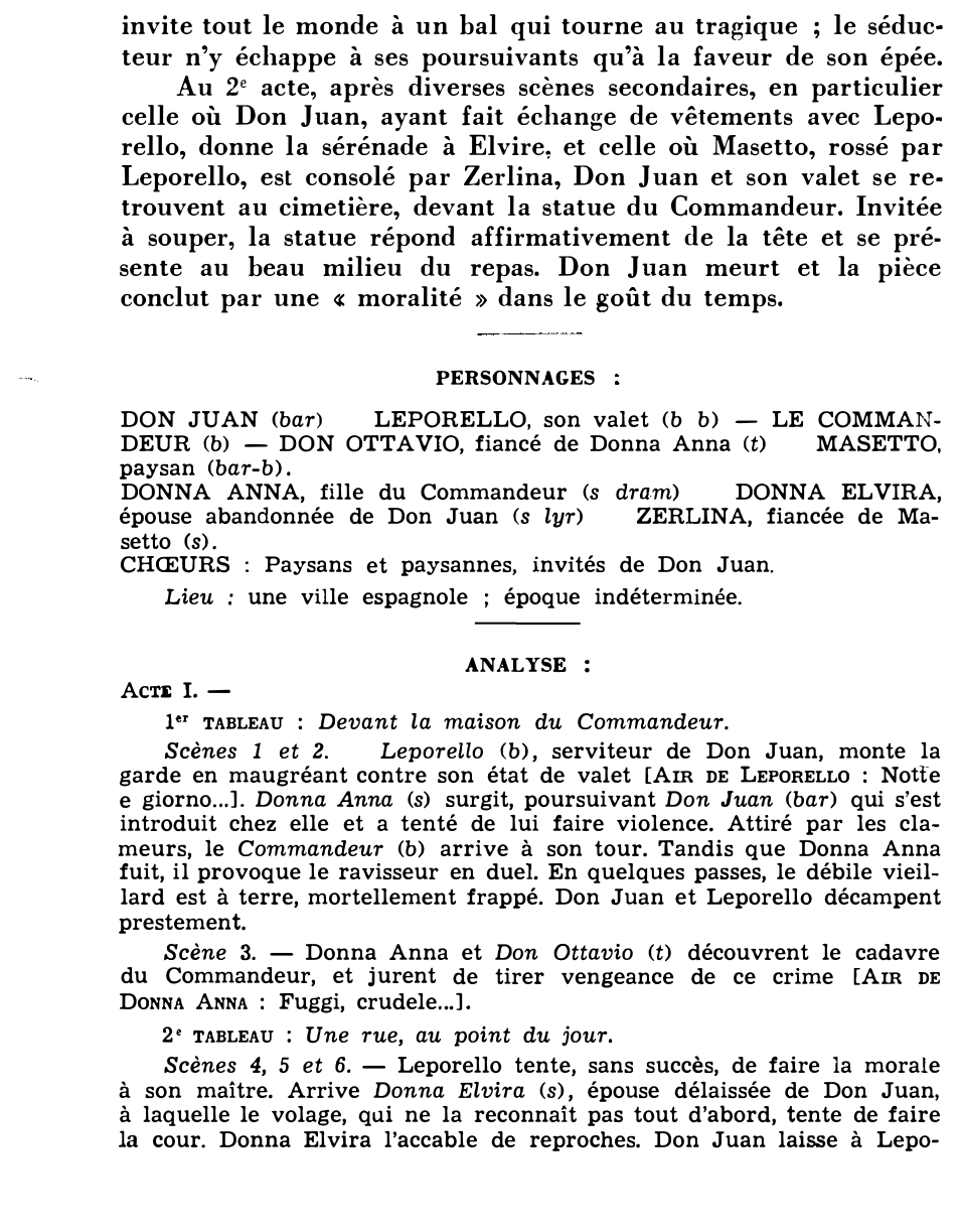 Prévisualisation du document DON JUAN de Mozart (résumé et analyse de l’œuvre – Répertoire lyrique)