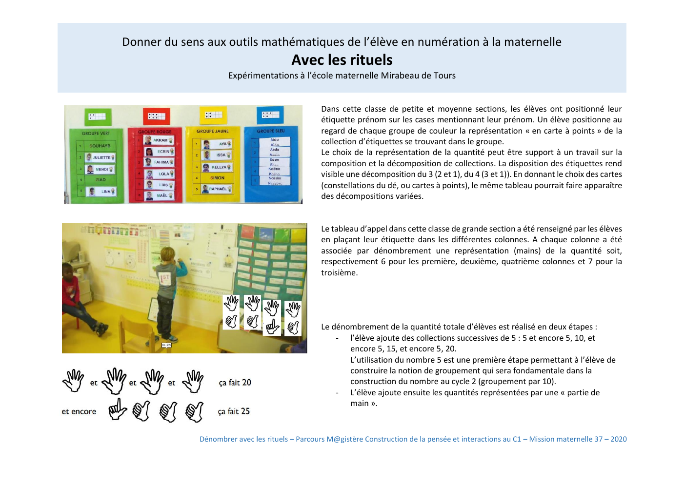 Prévisualisation du document Donner du sens aux outils mathématiques de l’élève en numération à la maternelle