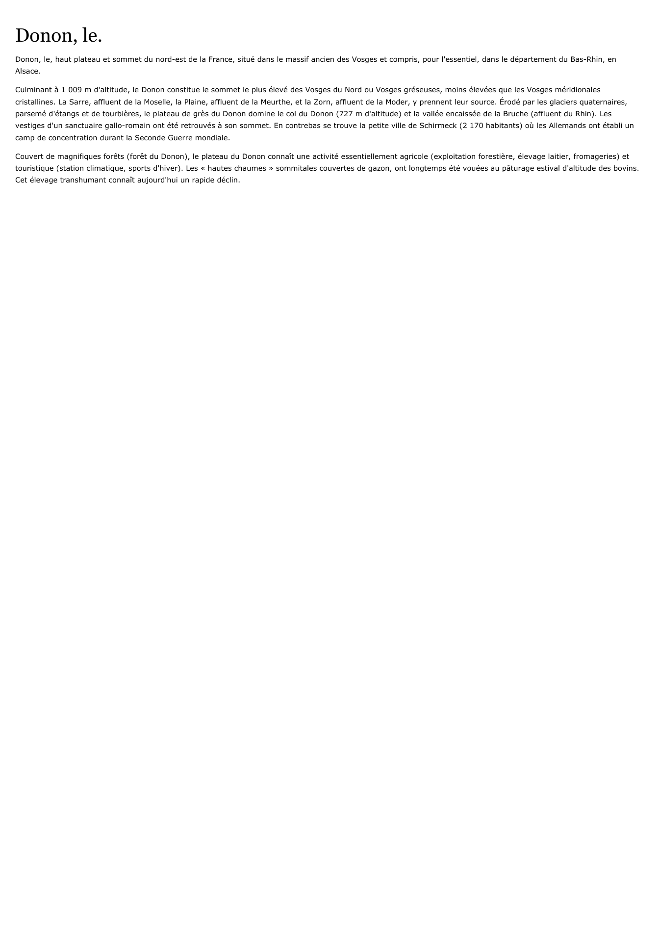 Prévisualisation du document Donon, le.