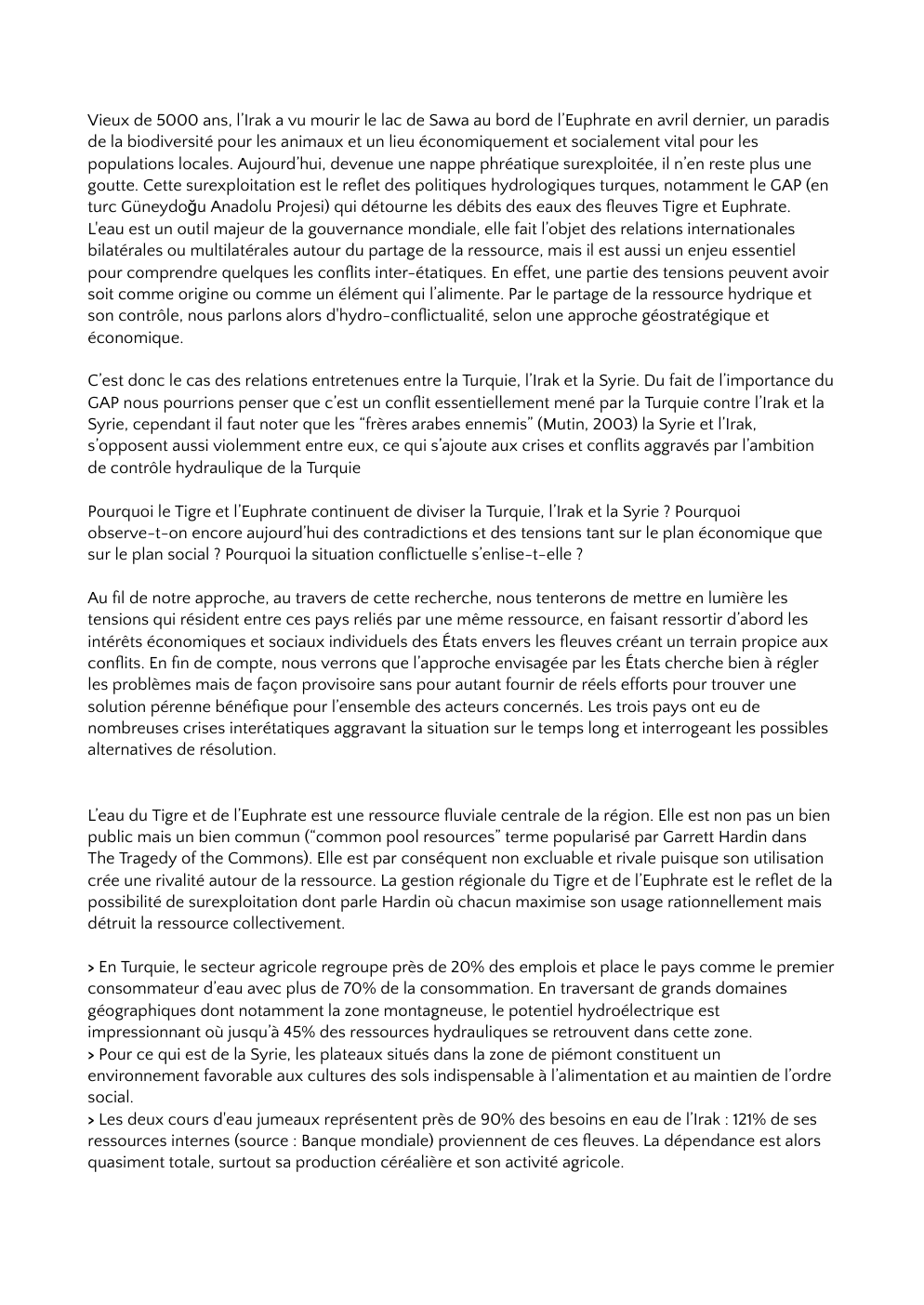 Prévisualisation du document dossier de recherche sur le conflit du Tigre et de l'Euphrate