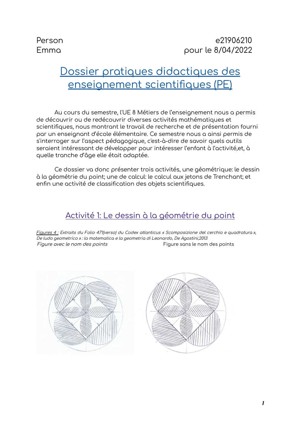 Prévisualisation du document Dossier pratiques didactiques des enseignement scientifiques (PE)