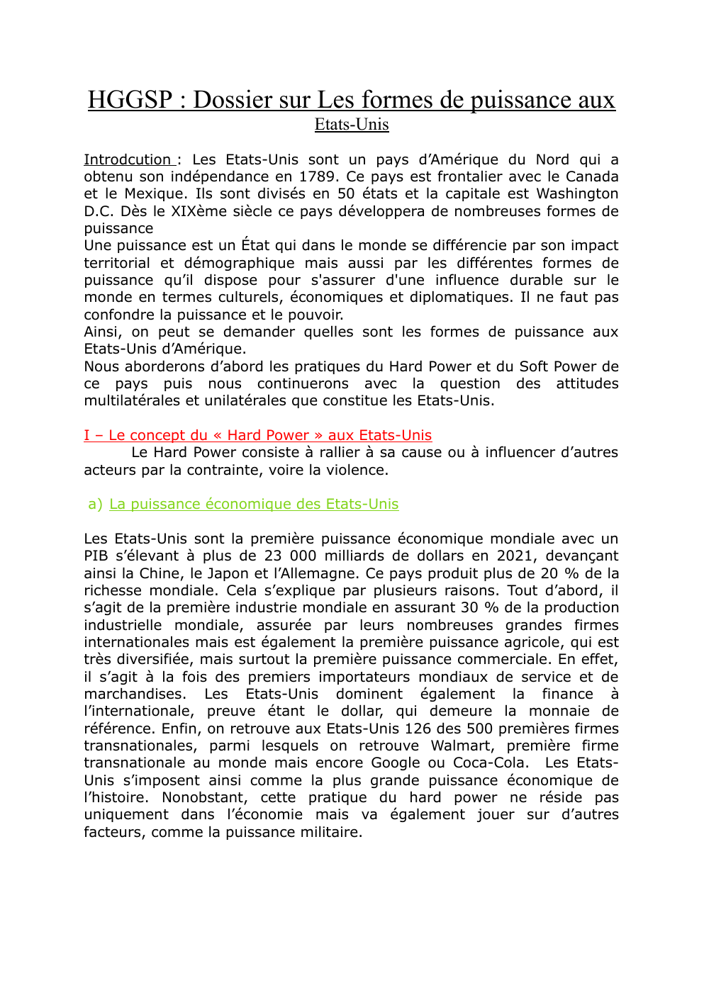 Prévisualisation du document Dossier sur les formes de puissance aux Etats-Unis (HGGSP)