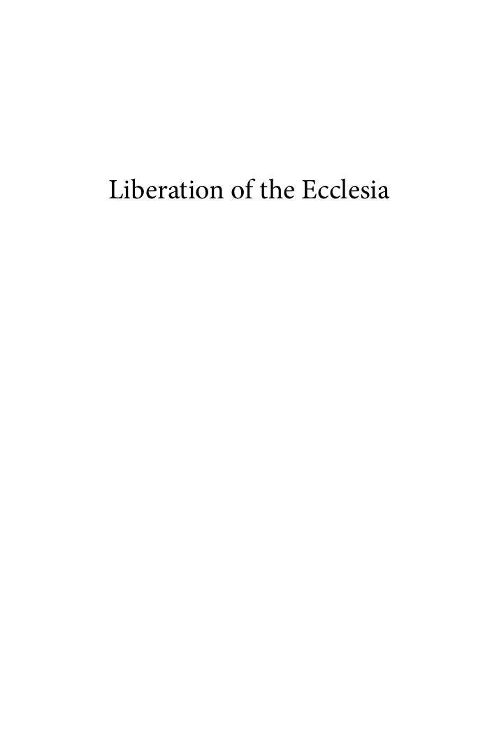 Prévisualisation du document Dr. Michael Hjälm. Liberation of the Ecclesia The Unfinished Project of Liturgical Theology (2011)