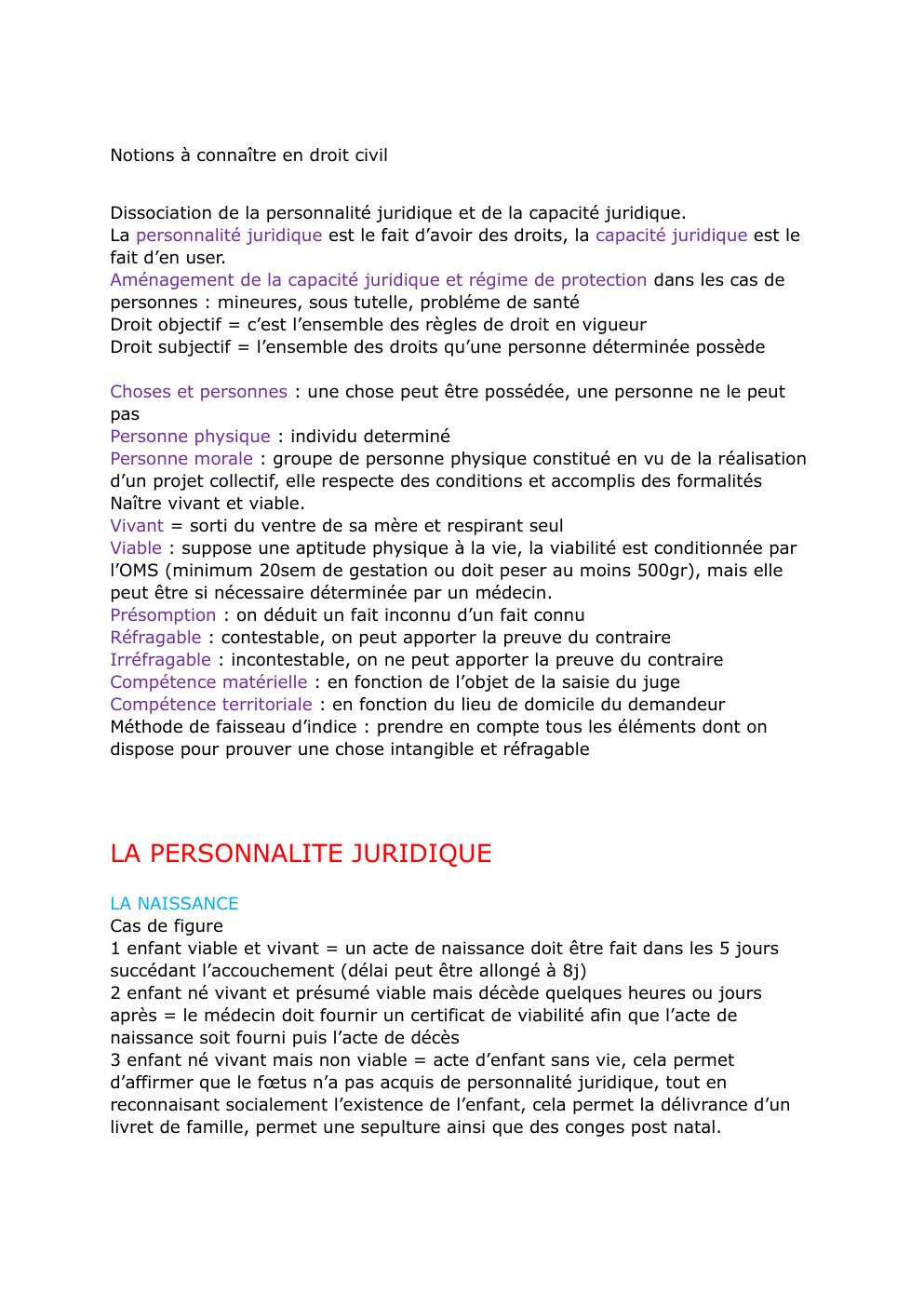 Prévisualisation du document Droit civil L1 S1