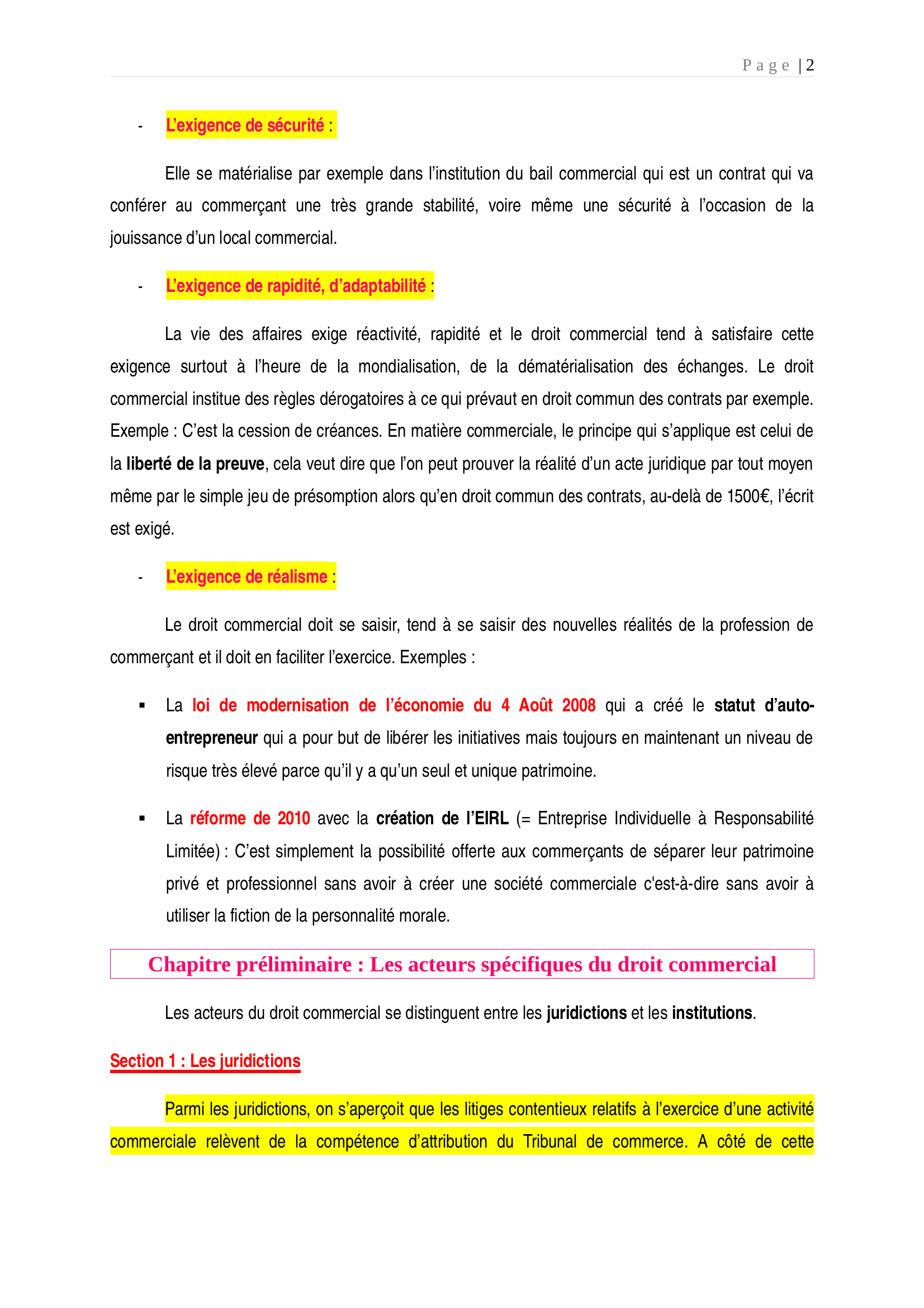 Prévisualisation du document droit commercial
