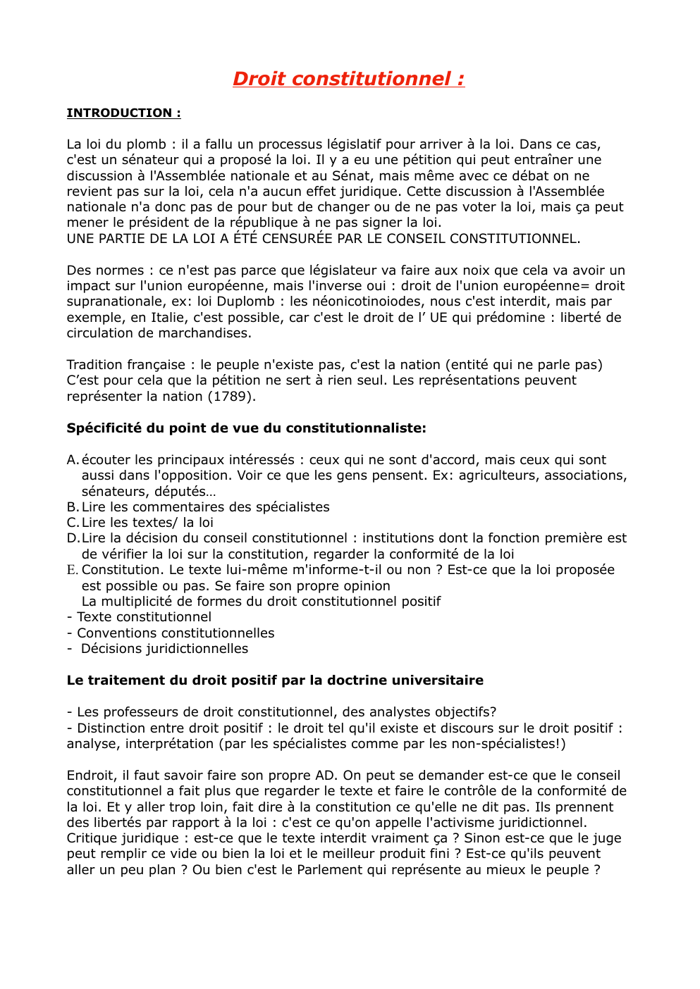 Prévisualisation du document droit constitutionnel