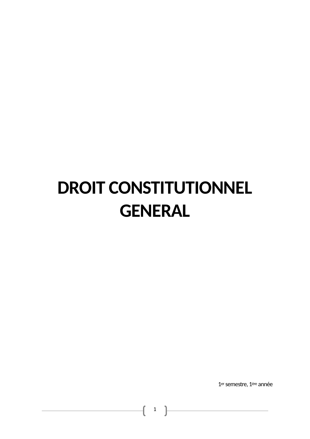 Prévisualisation du document Droit constitutionnel général (cours)