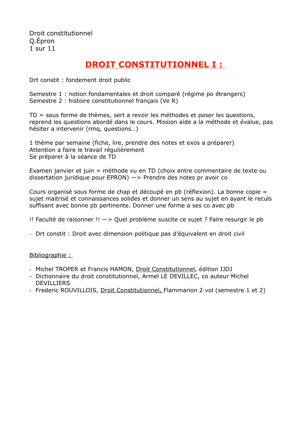 Prévisualisation du document Droit constitutionnel (introduction)