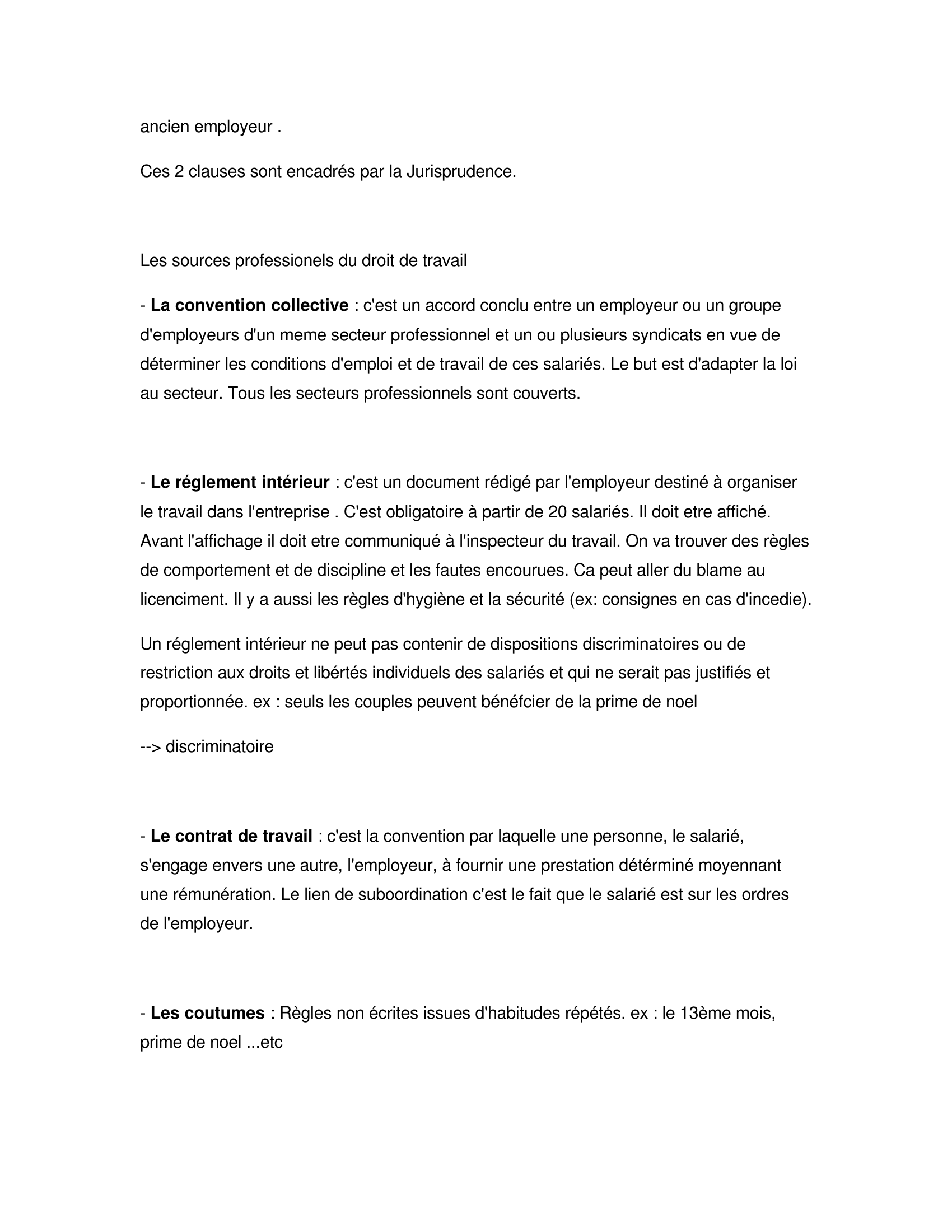Prévisualisation du document Droit du travail