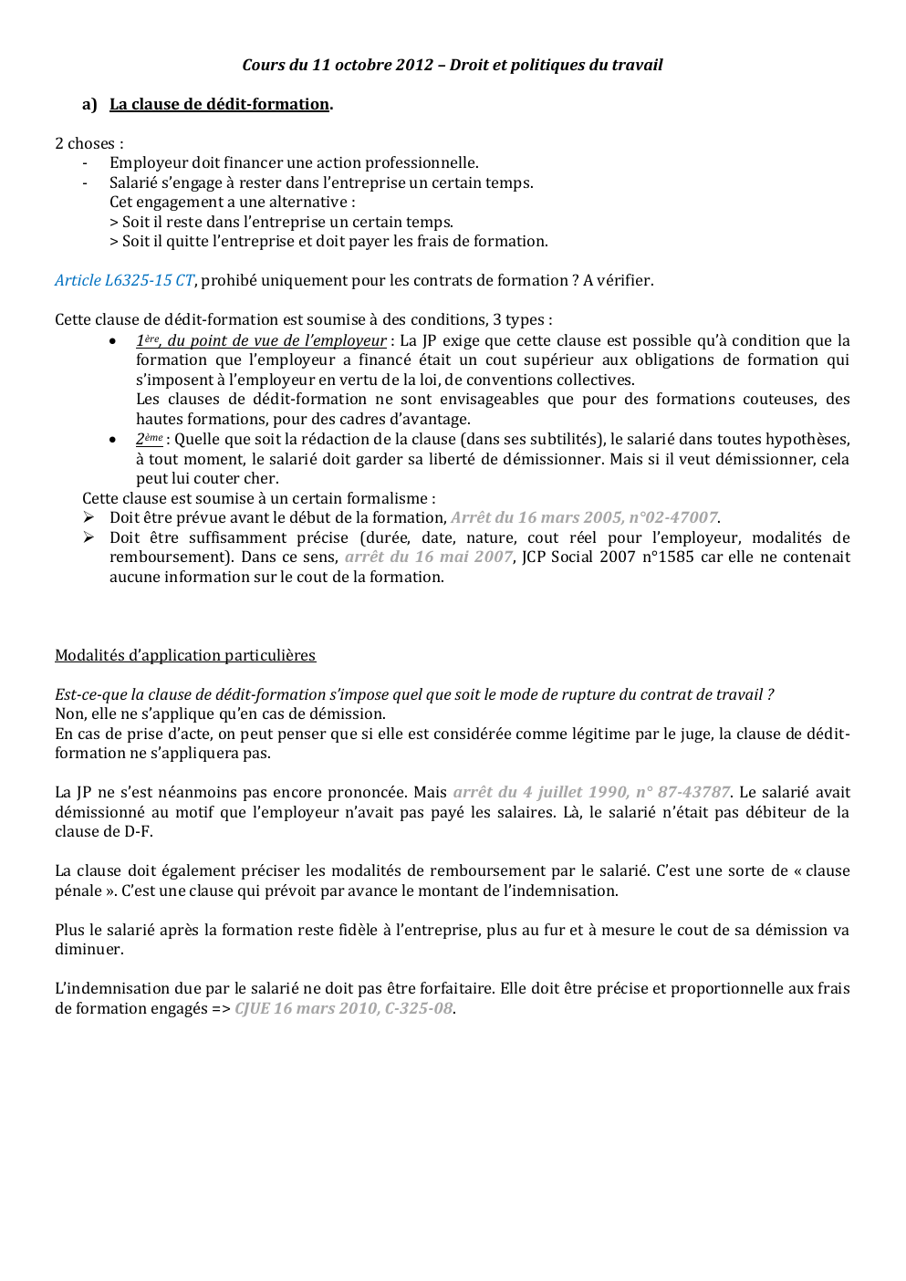 Prévisualisation du document Droit et politiques du travail