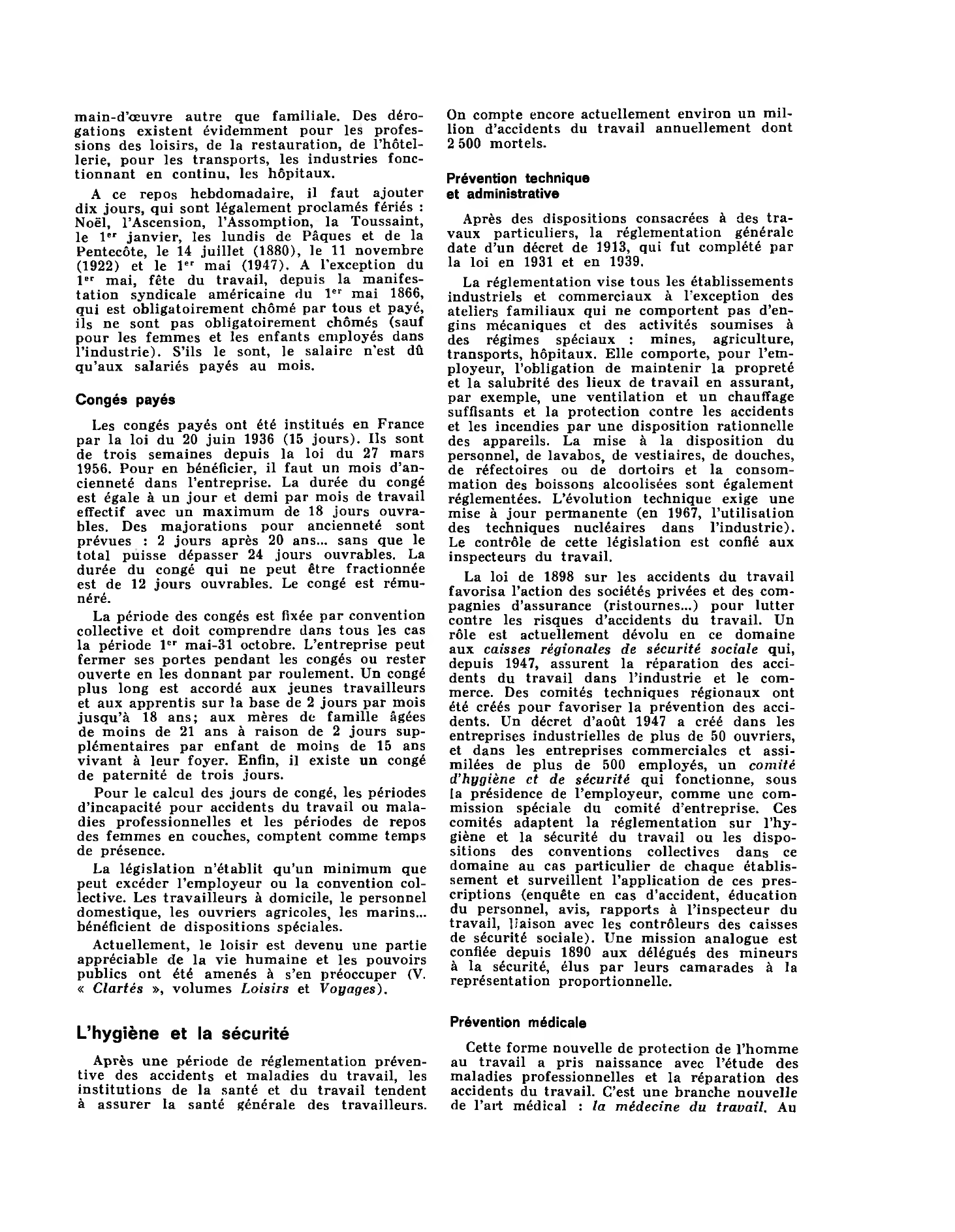 Prévisualisation du document DROIT SOCIAL : LES CONDITIONS DU TRAVAIL LE TRAVAILLEUR DANS L'ENTREPRISE DANS LES ANNÉES 1970 (DROIT)