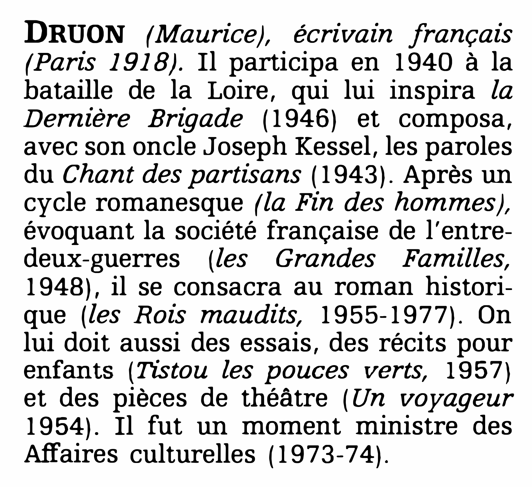 Prévisualisation du document DRUON (Maurice)
