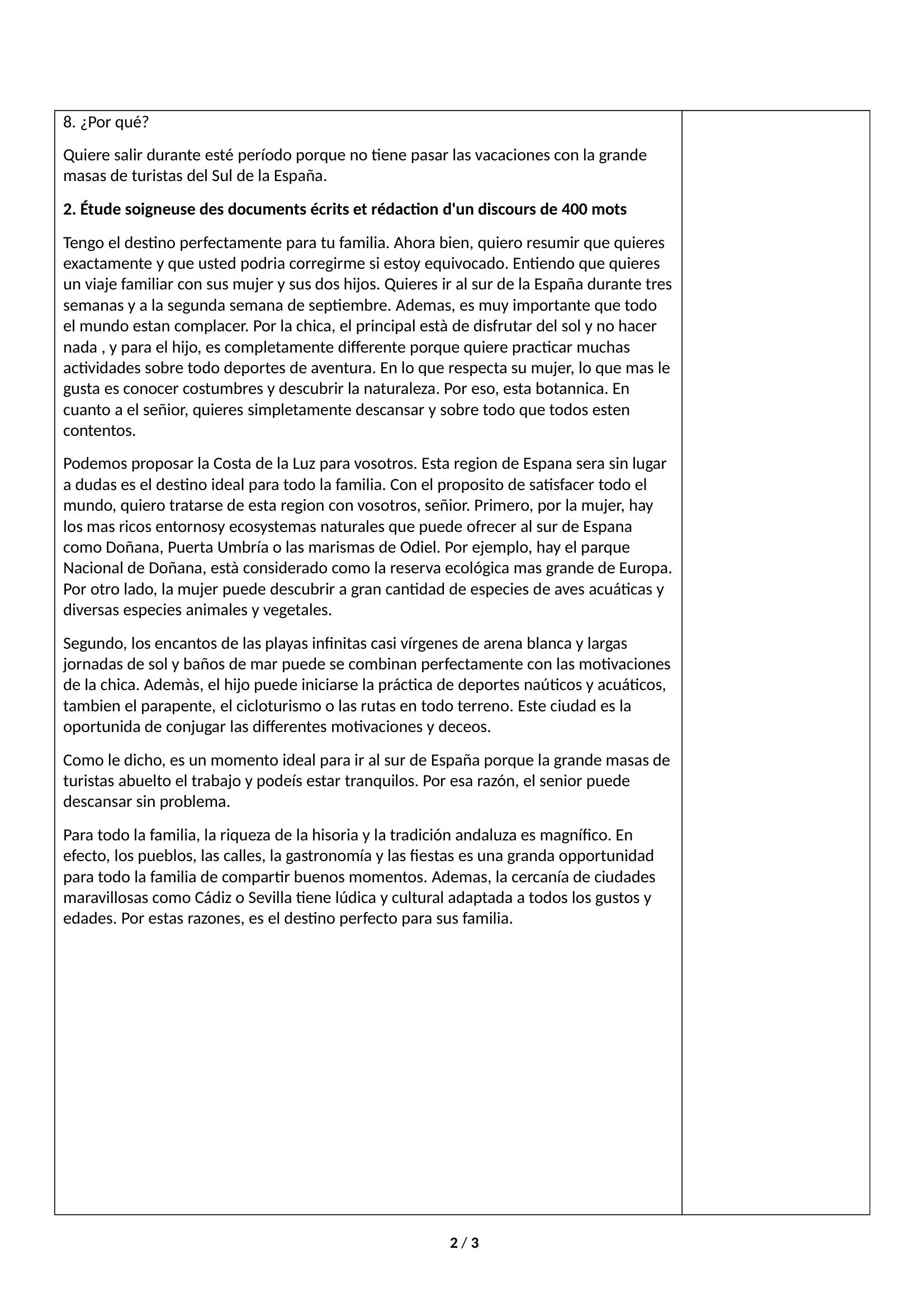 Prévisualisation du document DS espagnol