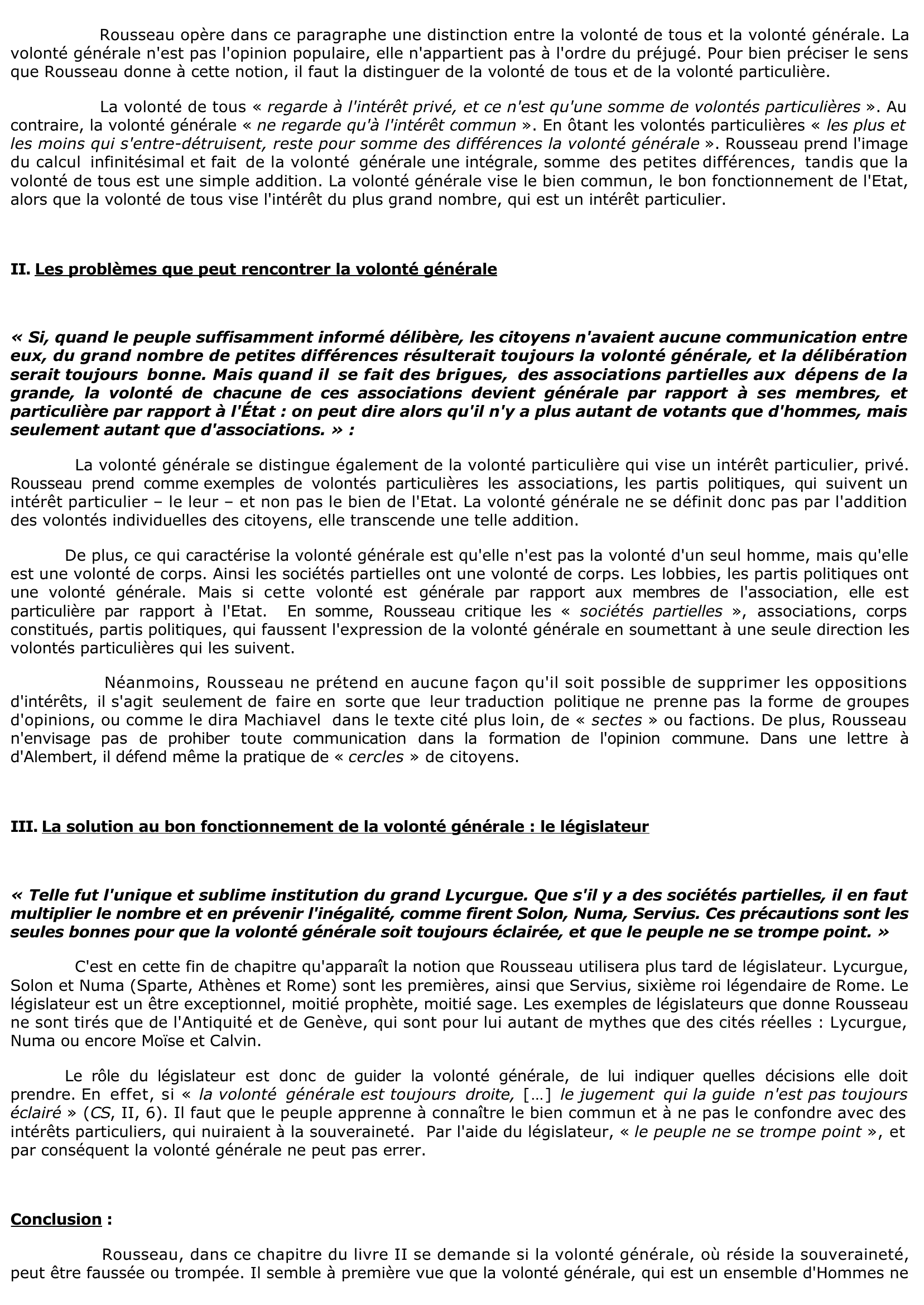 Prévisualisation du document Du Contrat Social, II, 3 de ROUSSEAU