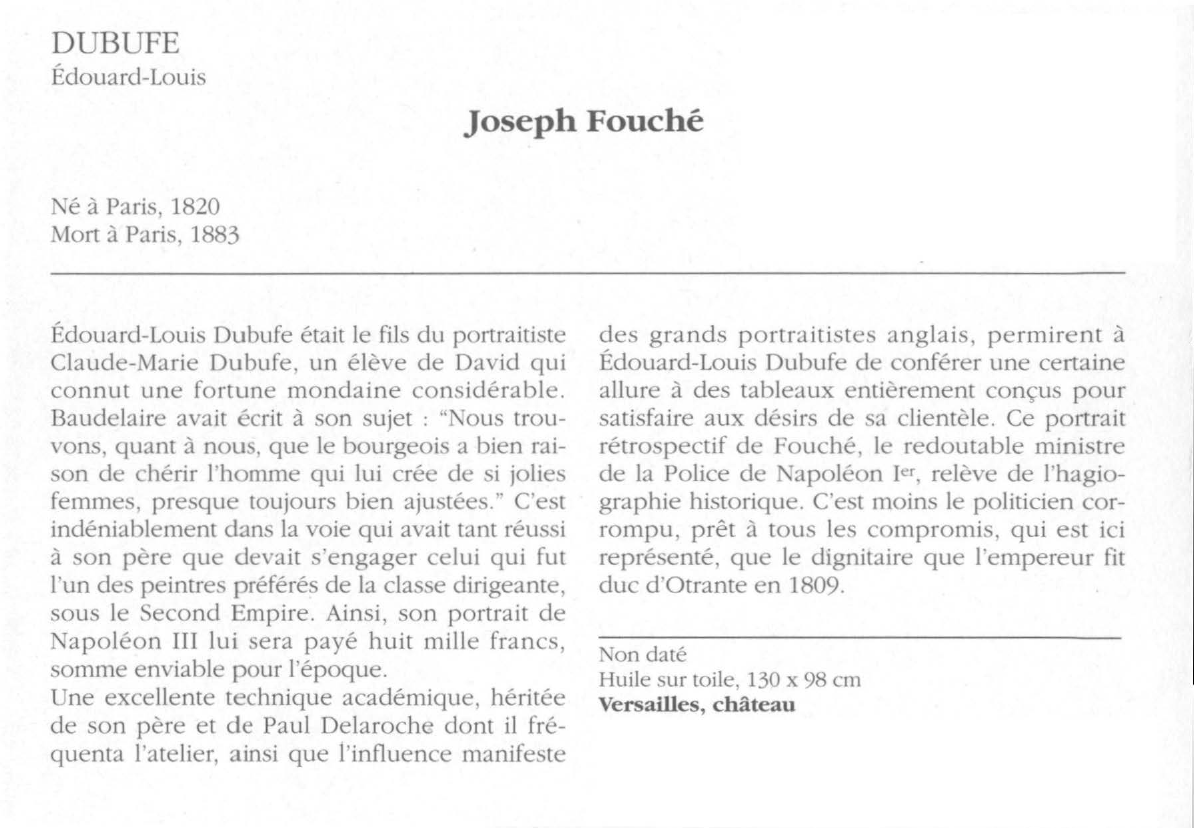 Prévisualisation du document DUBUFE Édouard-Louis : Joseph Fouché