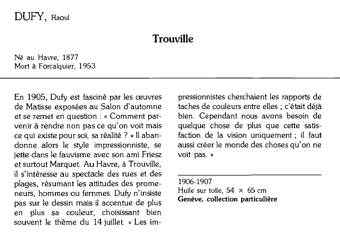 Prévisualisation du document DUFY, Raoul : Trouville