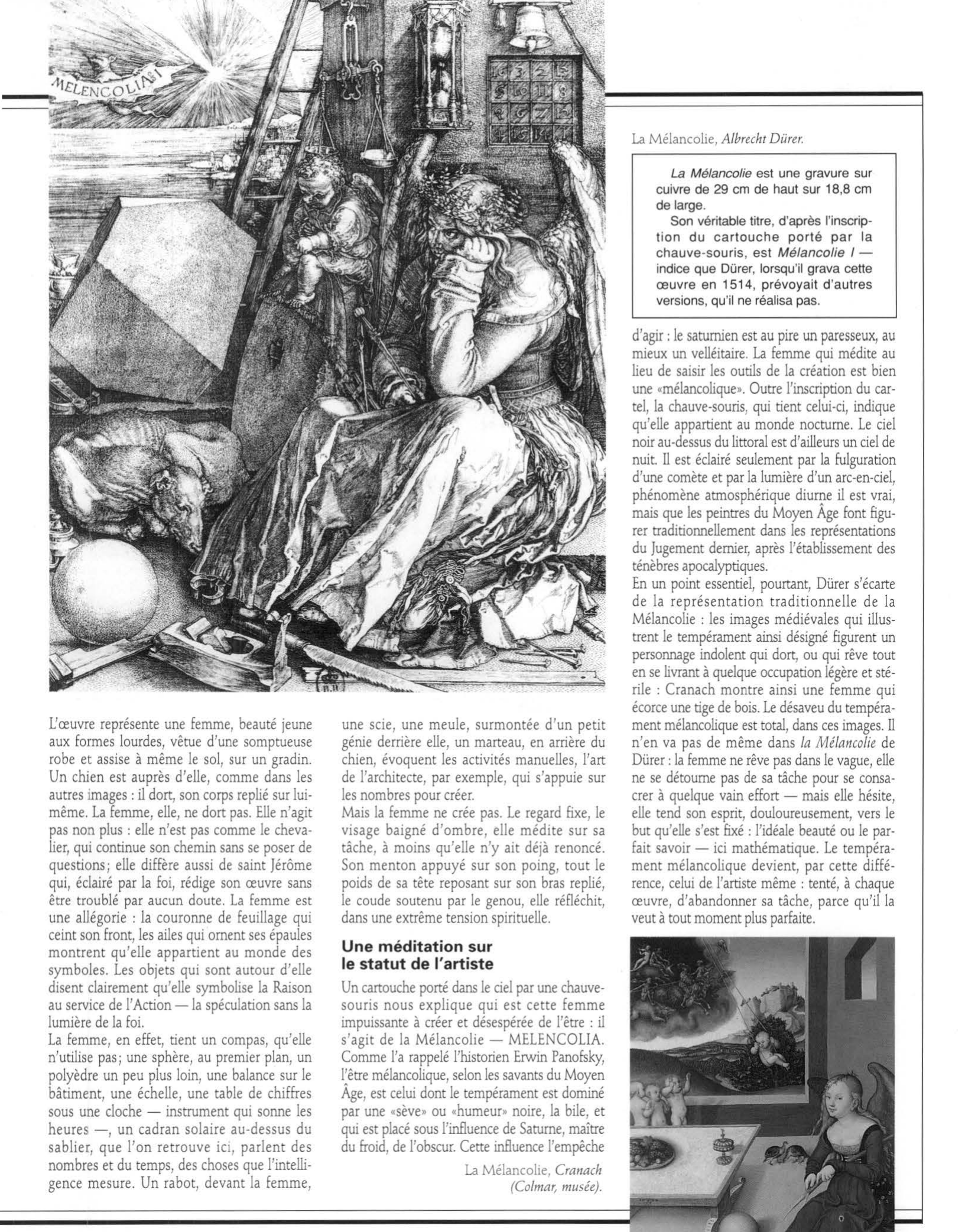 Prévisualisation du document Dürer :  LA MELANCOLIE