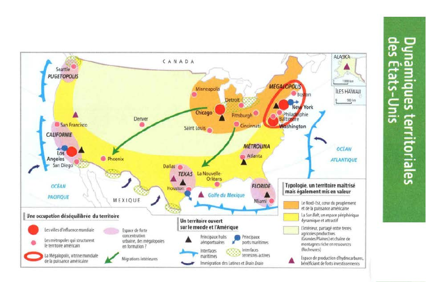Prévisualisation du document Dynamiques territoriales des États-Unis (Histoire-Géographie)