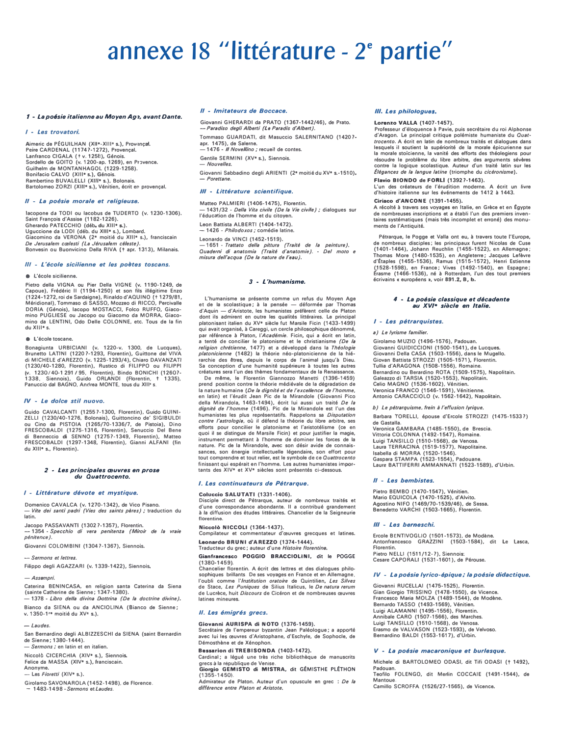 Prévisualisation du document e

annexe 18 ''littérature - 2 partie''
1 - La po,§sie italienne au Moyen Ag,f, avant Dante.

/ - Les...