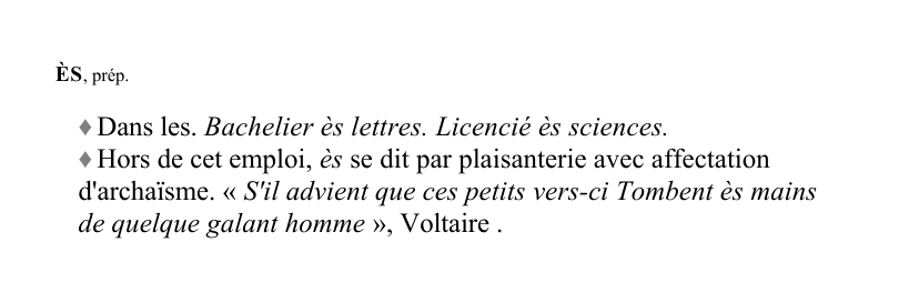 Prévisualisation du document È S , prép.