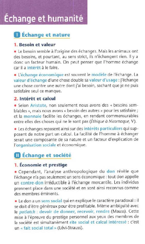Prévisualisation du document Échange et humanité
0

Échange et nature

1. Besoin et valeur
• Le besoin semble à l'origine des échanges. Mais...