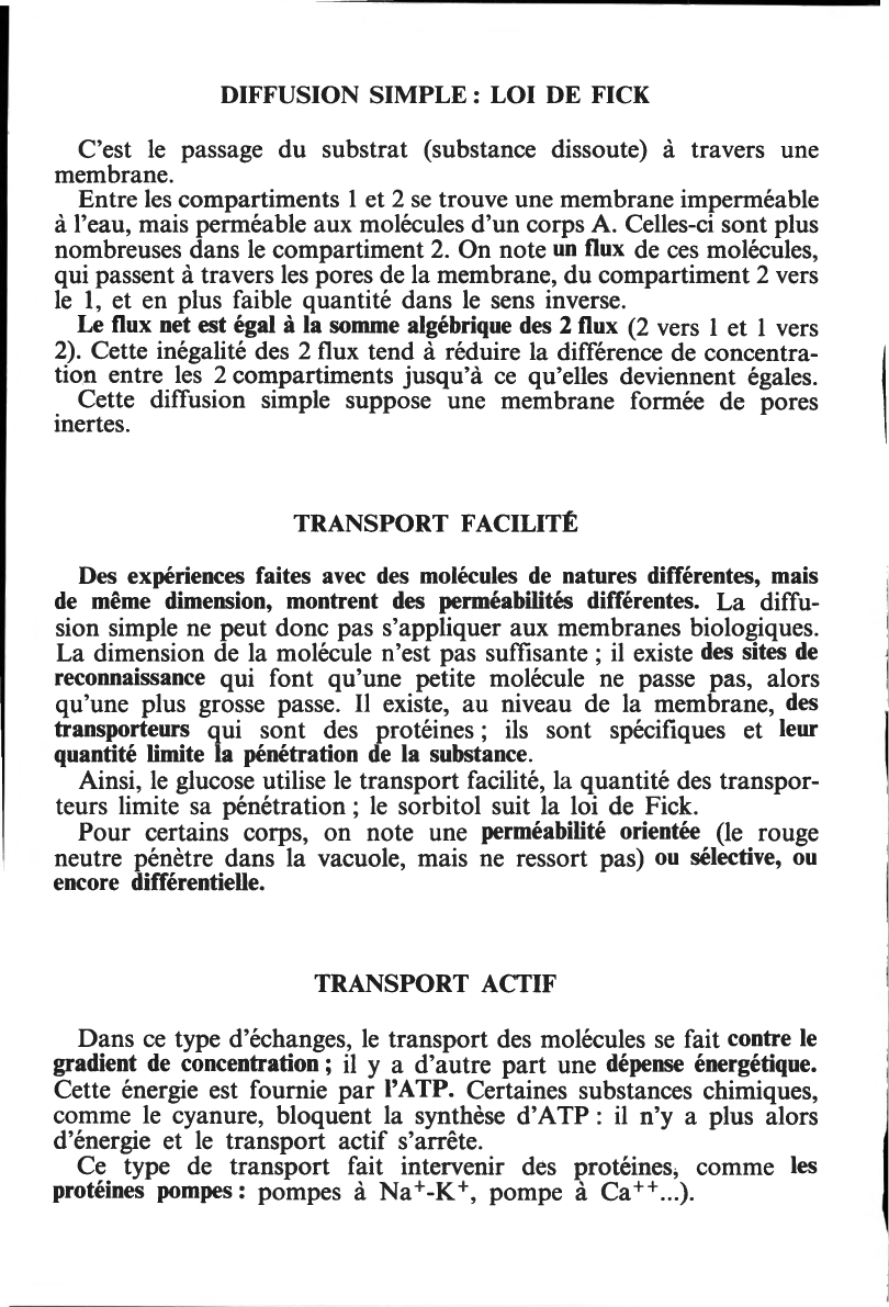 Prévisualisation du document ÉCHANGES ENTRE LA CELLULE ET SON MILIEU